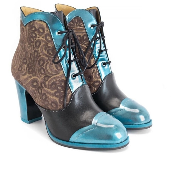 John Fluevog Carmen Attic Lace Up Boot - Picture 1 of 9